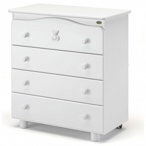 Детский комод Nuovita Fasto, цвет - Bianco/Белый (Nuovita, GRA_1042)